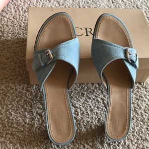 J. Crew suede sandals, 8.5M. Never worn.